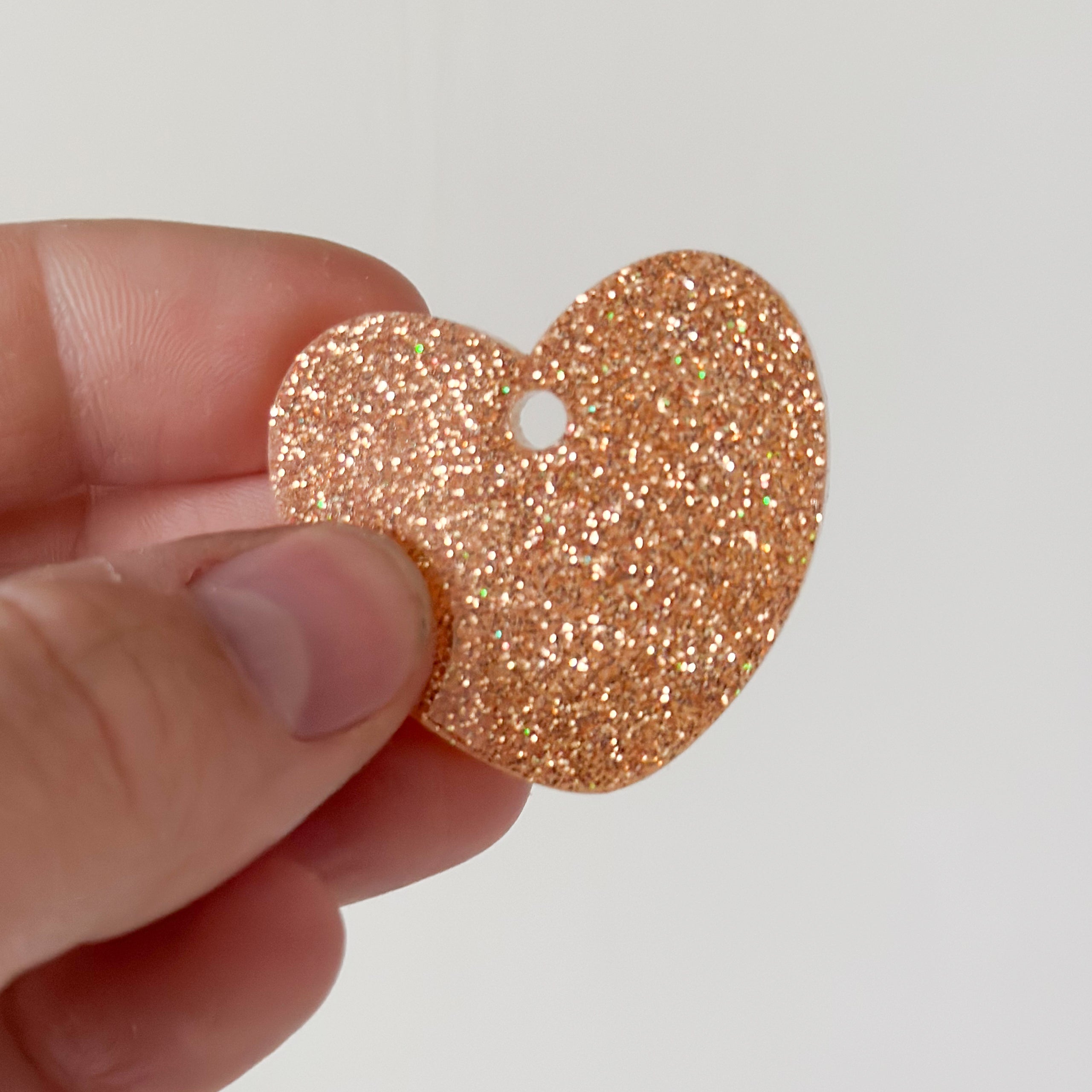 Hondentag hartje glitter