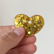 Hondentag hartje goude glitters