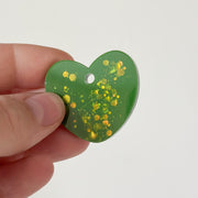 Hondentag hartje groen met glitters