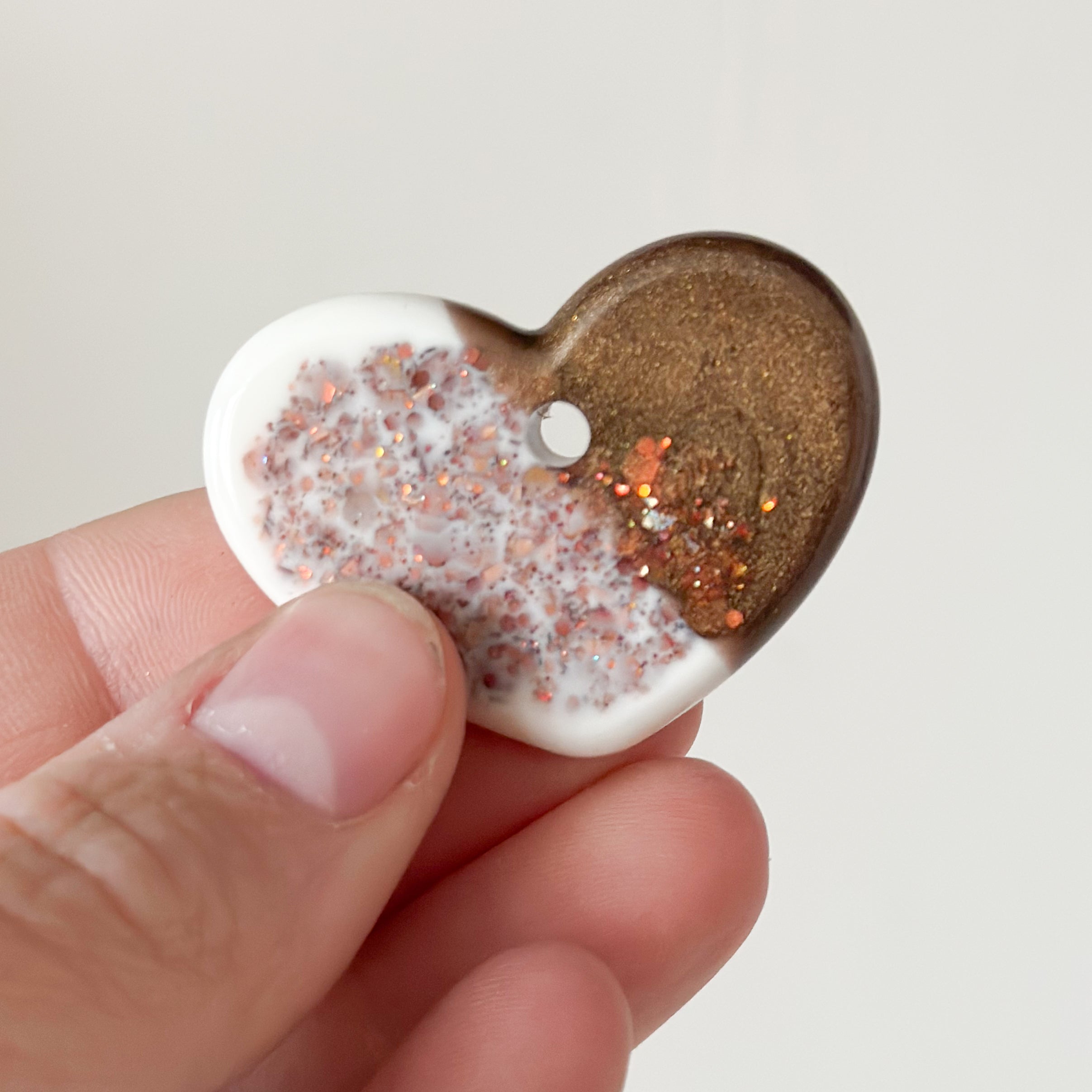 Hondentag hartje wit bruin