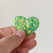 Hondentag hartje neon glitter groen