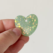 Hondentag hartje groen met glitter