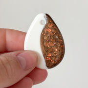 Hondentag druppel wit met bruin