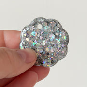 Tag bloem zilver bloem