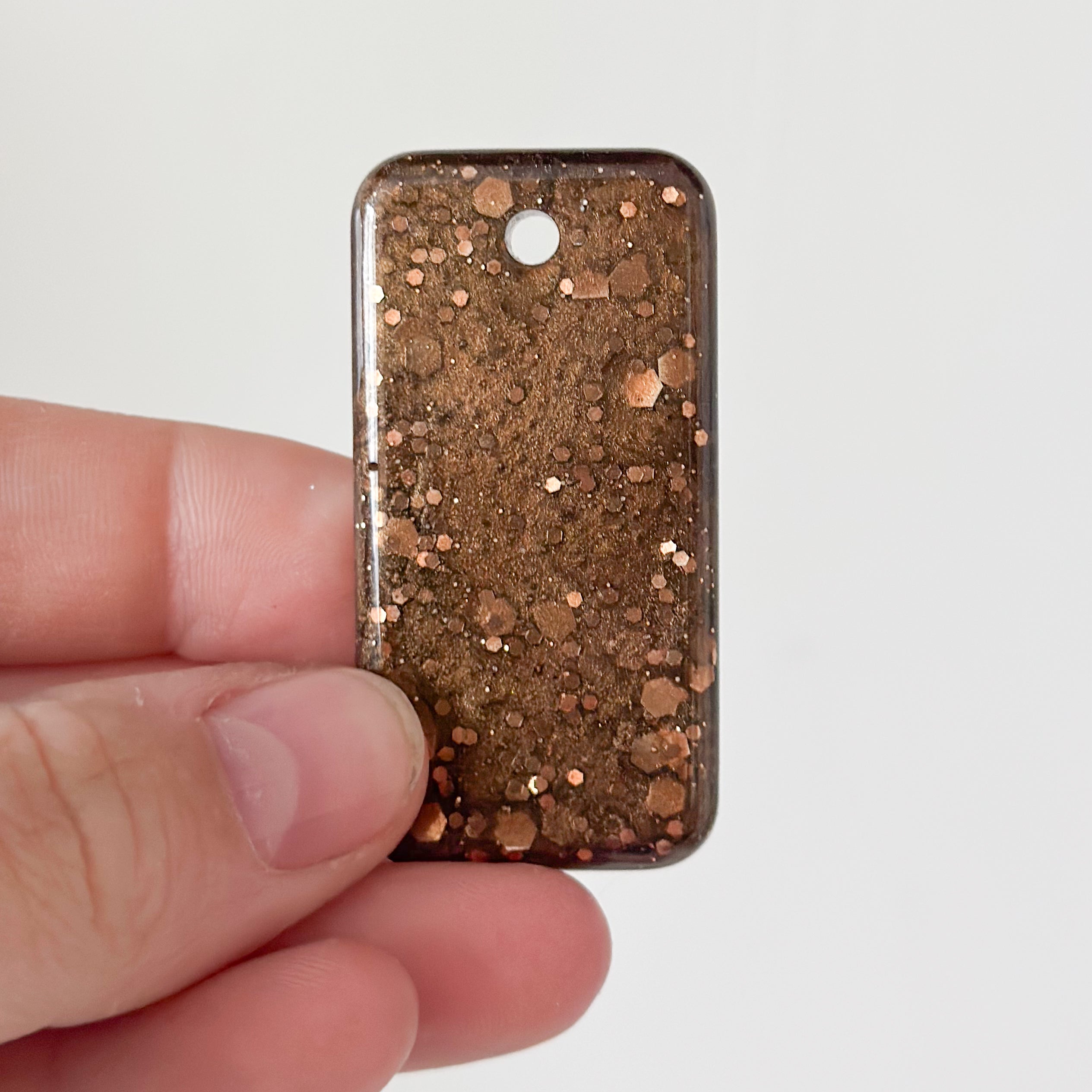 Hondentag bruin glitter