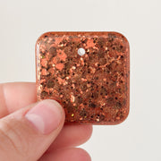 Hondentag bruin glitter