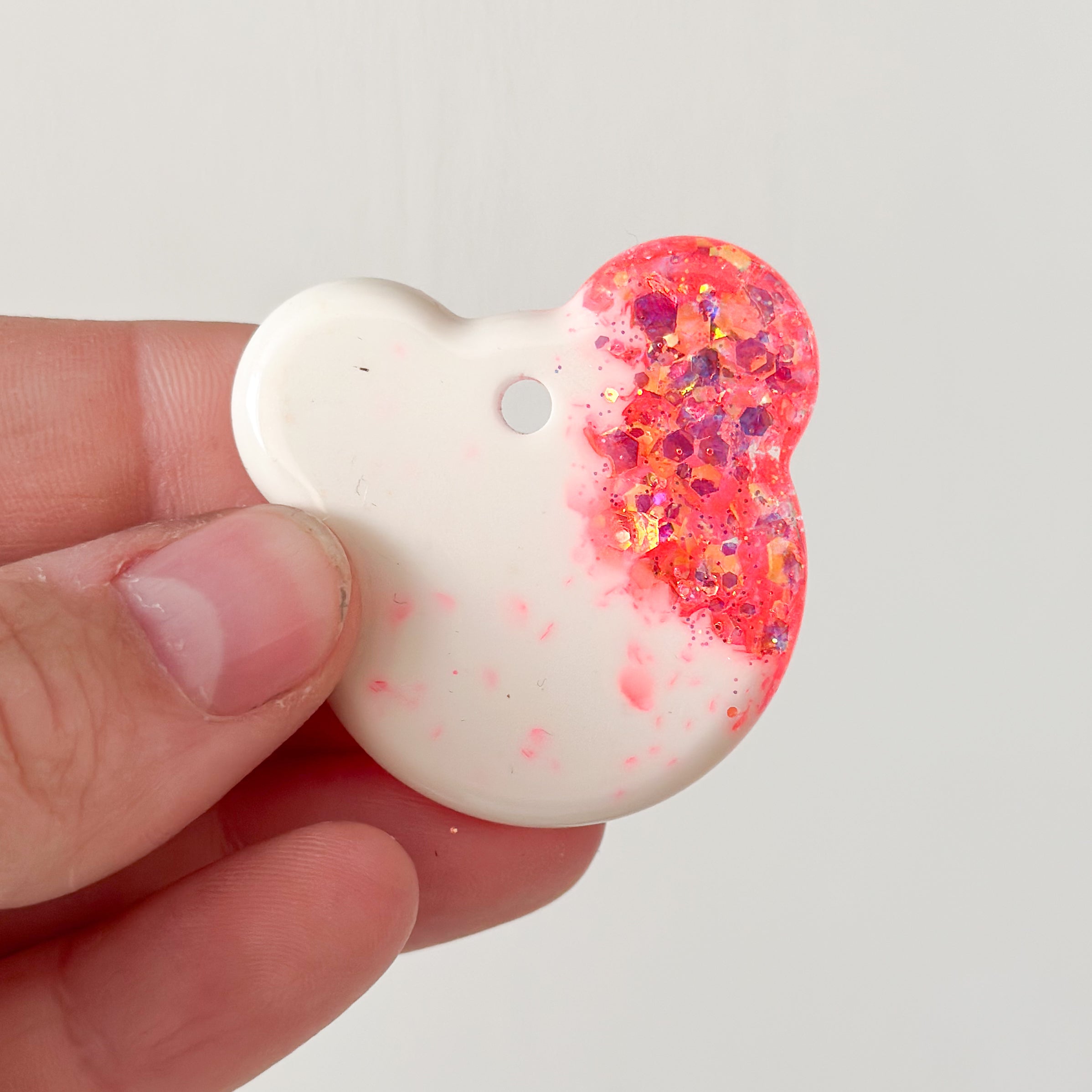 Hondentag Beertje wit met glitter