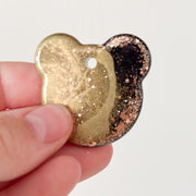 Hondentag Beertje zwart goud met glitters