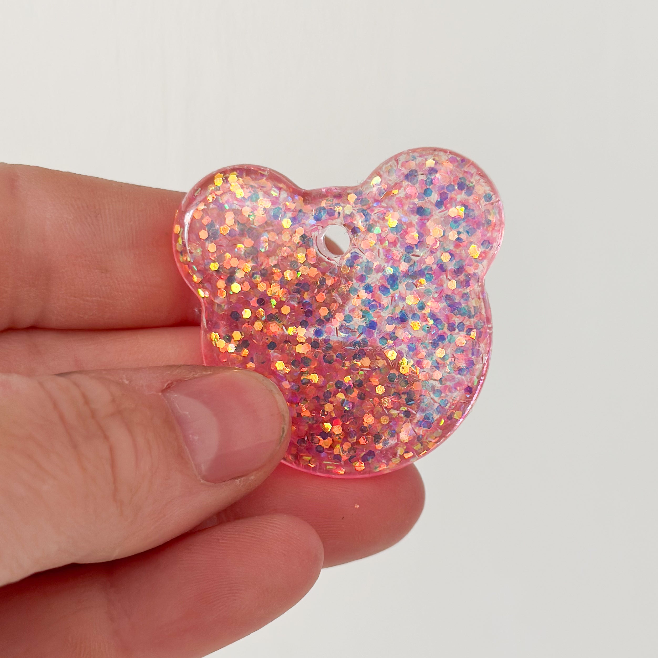 Hondentag Beertje roze glitters