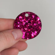 Hondentag roze glitter