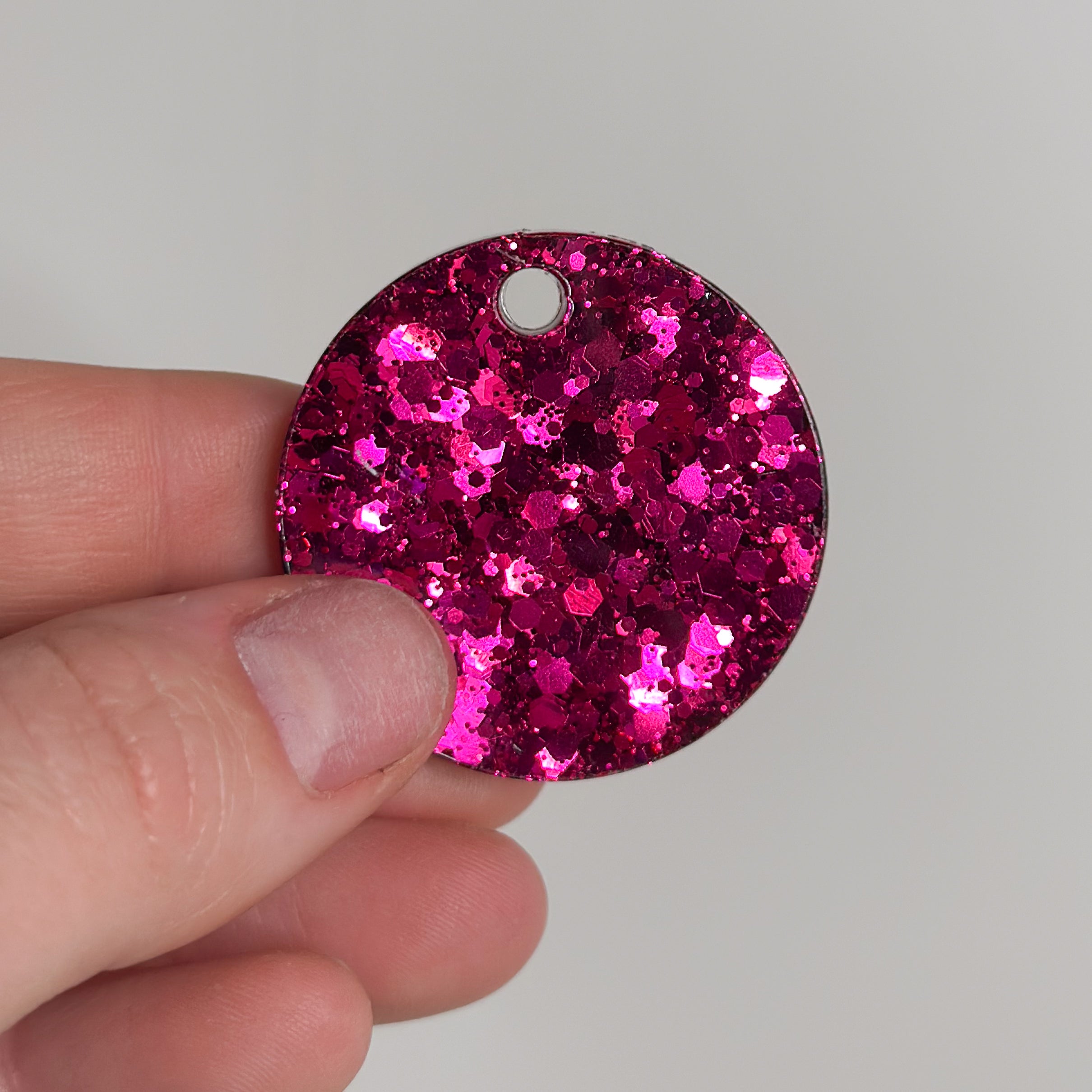 Hondentag roze glitter