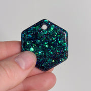 Hondentag zeshoek veel glitters